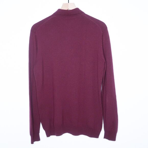 Men's Warehouse Modern Fit Sweater Size LT‎ Large Tall Purple Merino Wool - Picture 2 of 8